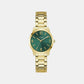 Gd Winni Women Quartz Green Dial Analog Stainless Steel GW1028L2