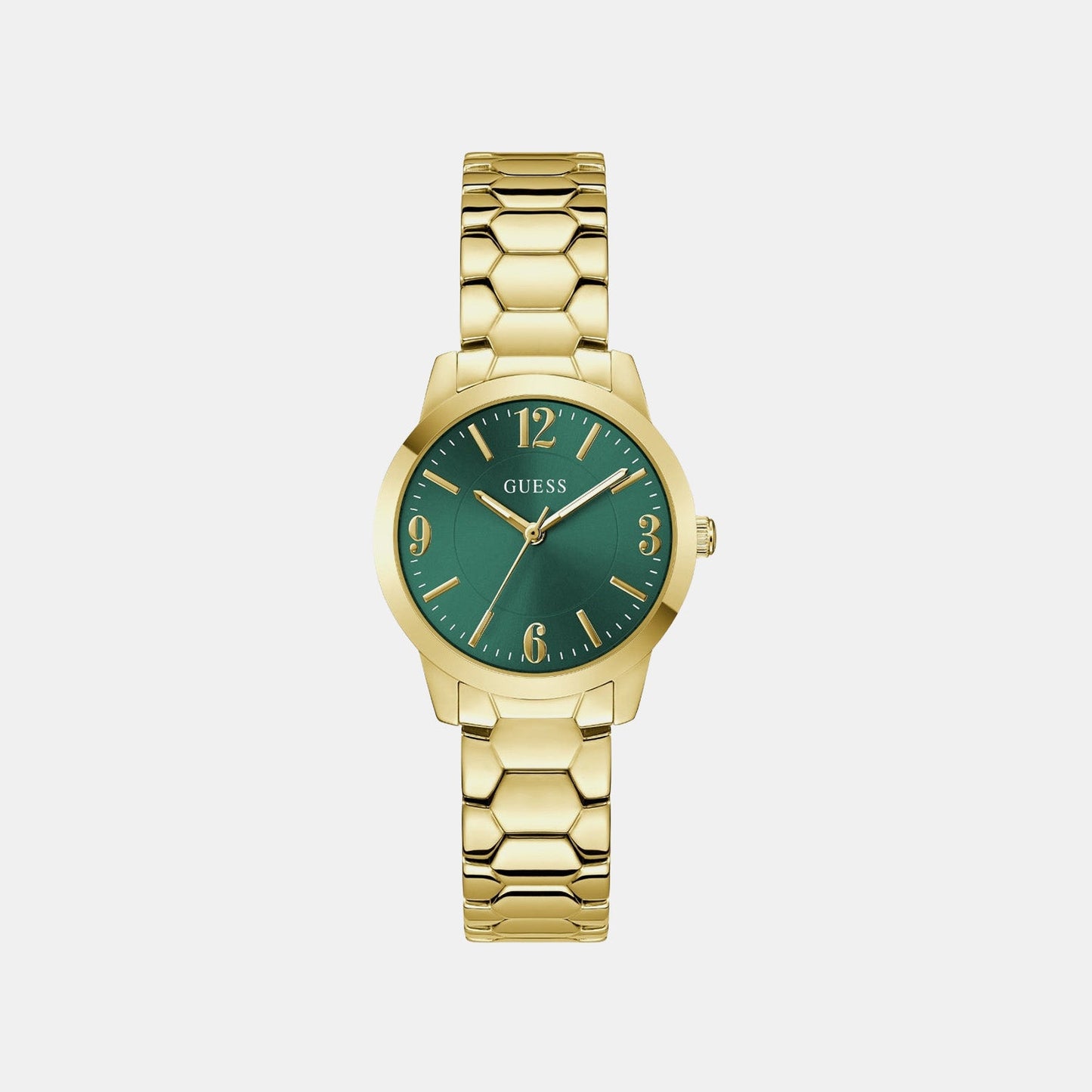 Gd Winni Women Quartz Green Dial Analog Stainless Steel GW1028L2 - Guess watch