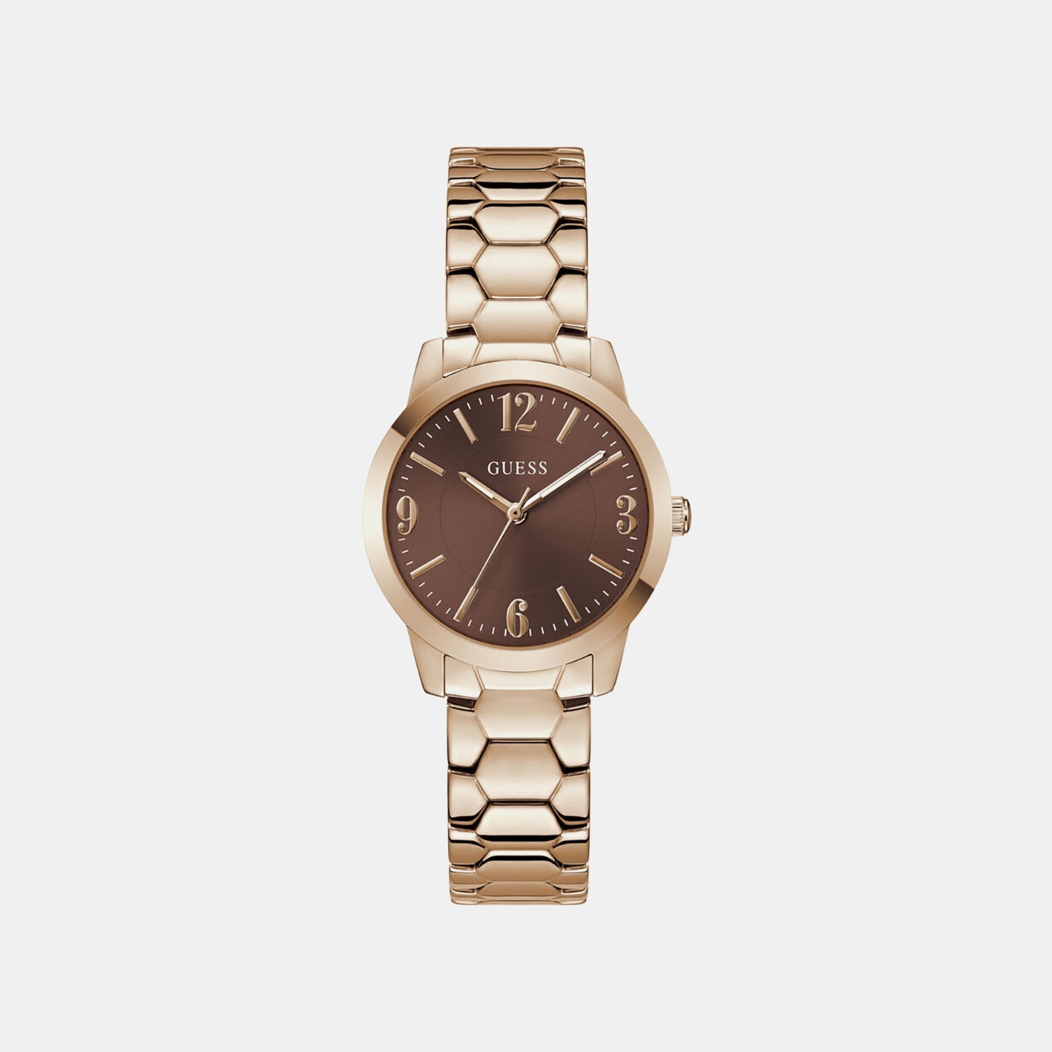 Gd Winni Women Quartz Brown Dial Analog Stainless Steel GW1028L4 - Guess watch
