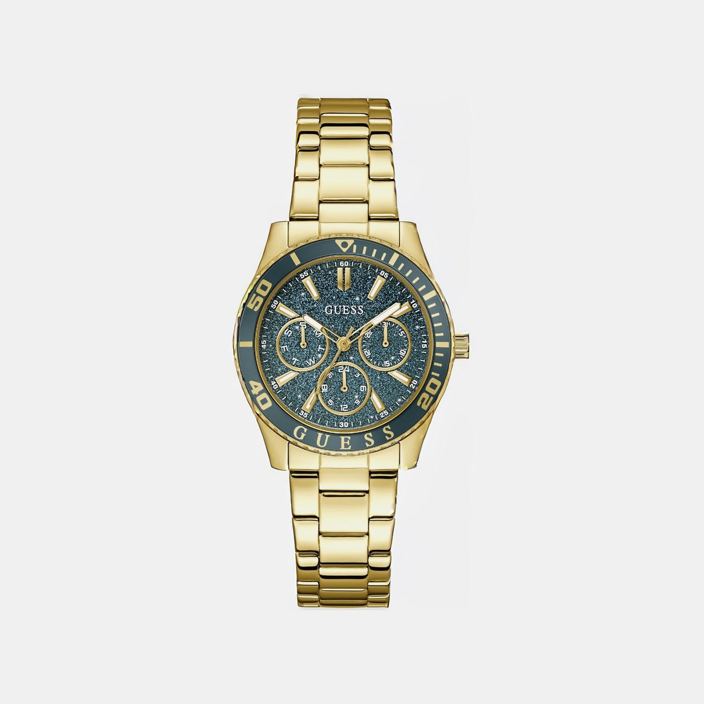 Gs Mariana Women Quartz Teal Dial Analog Stainless Steel GW1035L2
