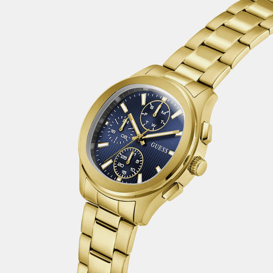 Gd Palmer Men Quartz Blue Dial Analog Stainless Steel GW1048G2