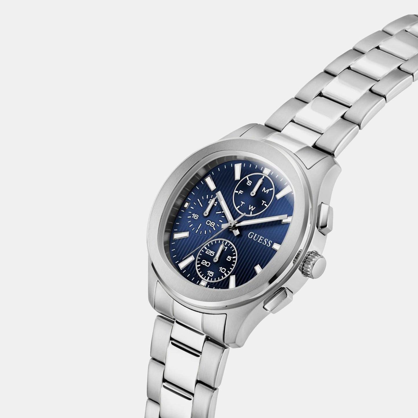 Men Quartz Blue Dial Chronograph Stainless Steel Watch GW1048G7