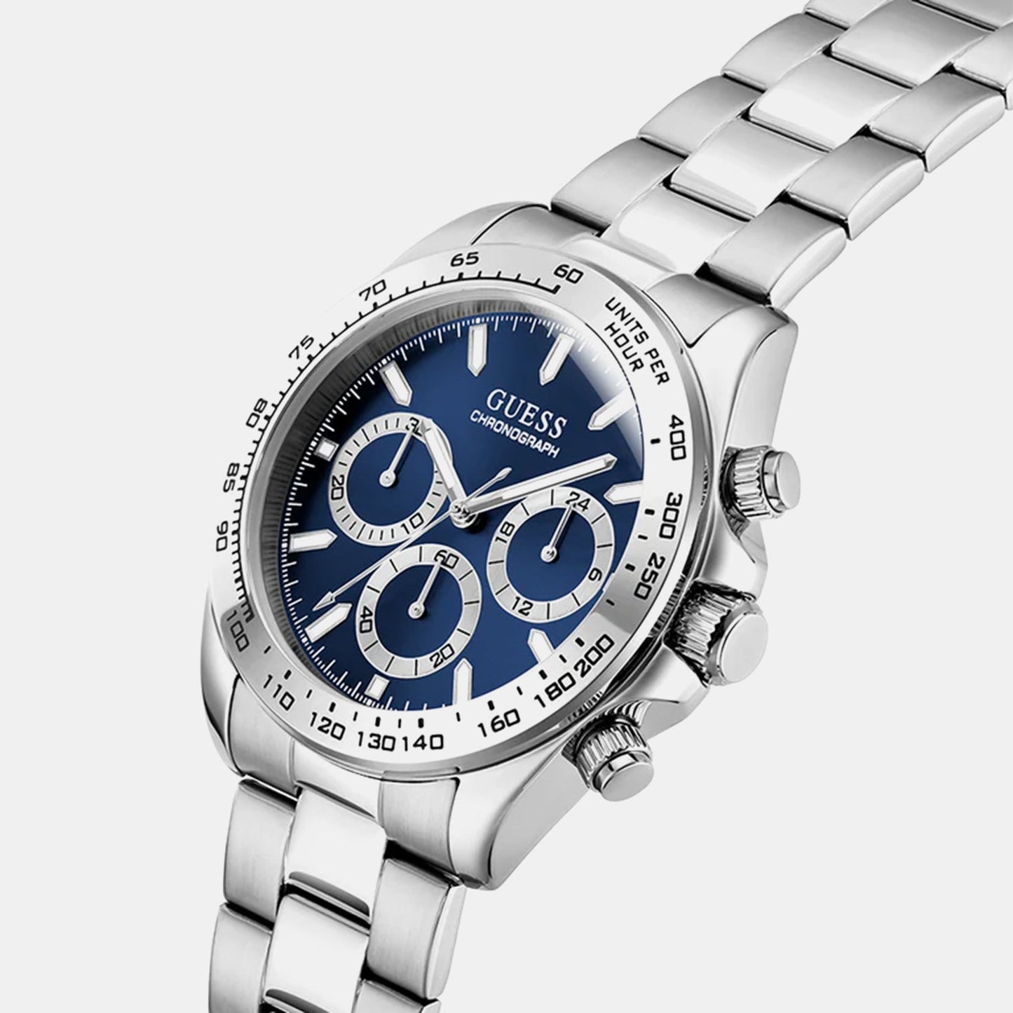 Arthur Men Quartz Blue Dial Chronograph Stainless Steel Watch GW1058G7 - Guess watch - Image 3