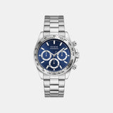 Arthur Men Quartz Blue Dial Chronograph Stainless Steel Watch GW1058G7