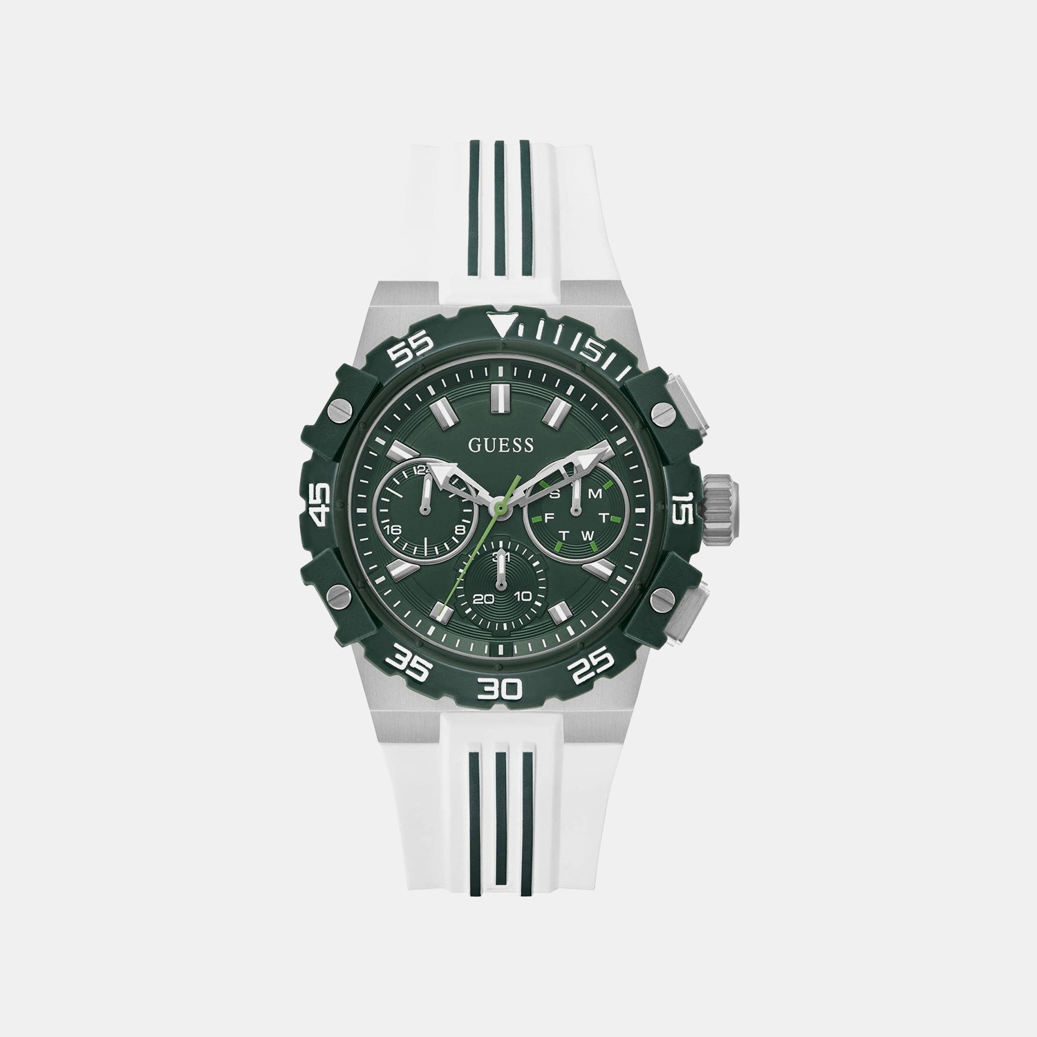 Gs Fore Men Quartz Green Dial Analog Stainless Steel GW1059G1 - Guess watch