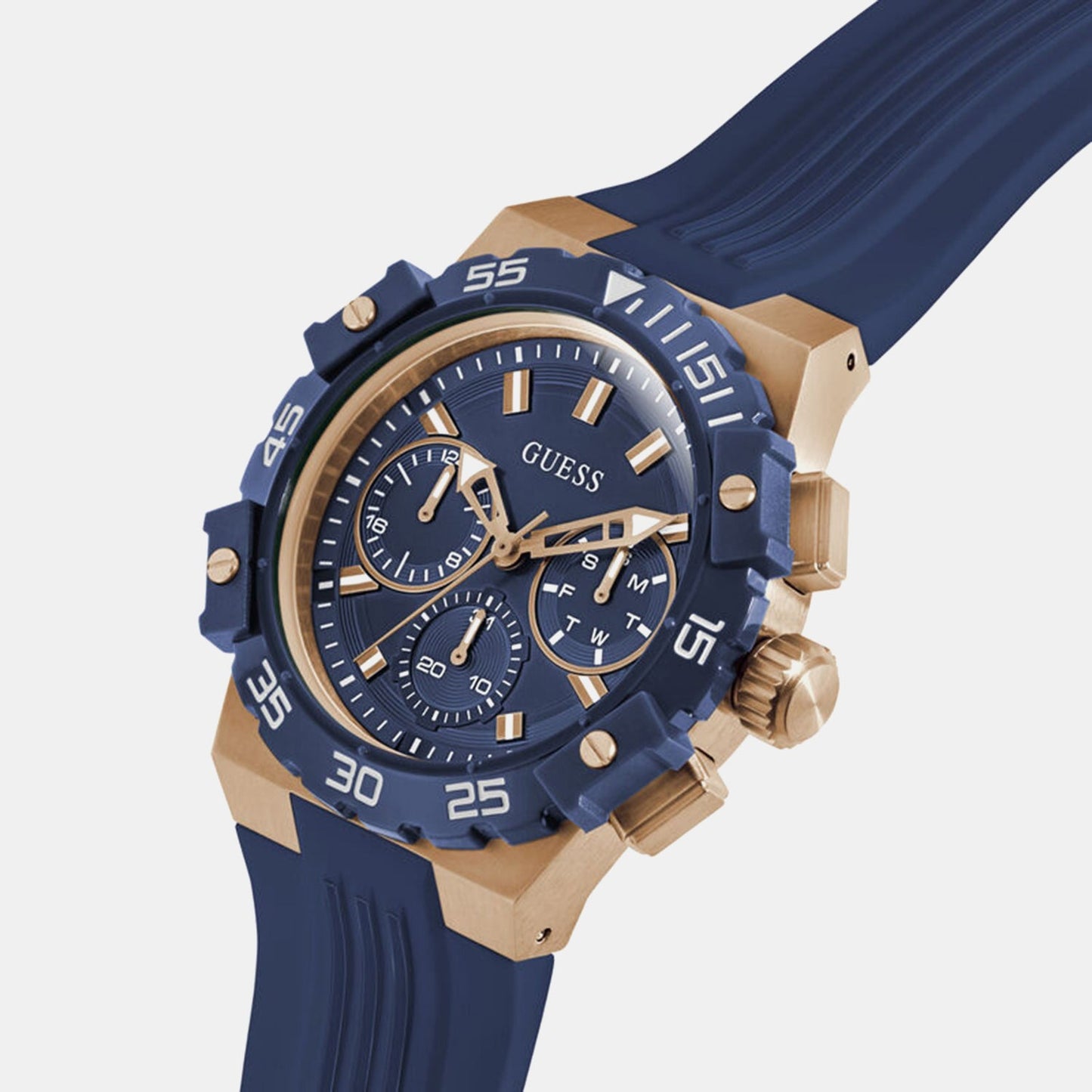 Gs Fore Men Quartz Blue Dial Analog Stainless Steel GW1059G5 - Guess watch - Image 4