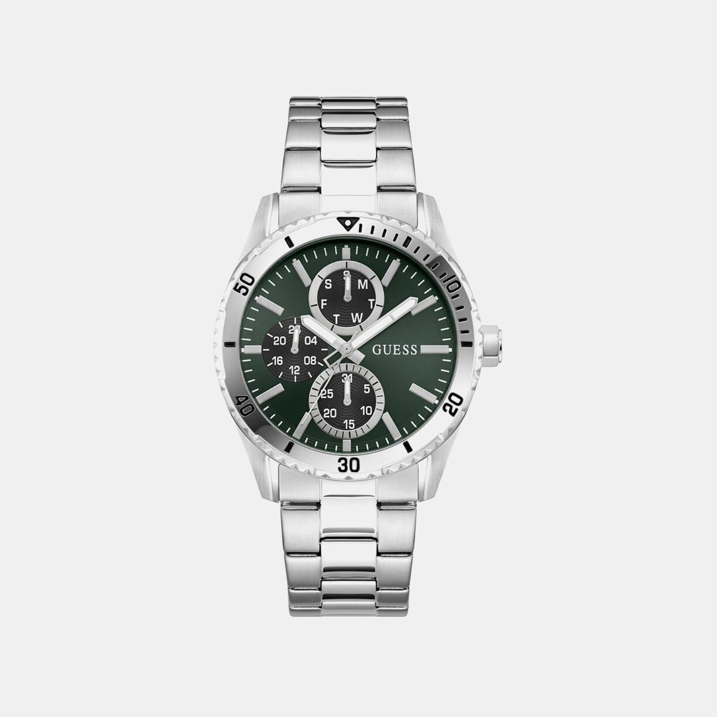 Gs Velocity Men Quartz Green Dial Analog Stainless Steel GW1061G1 - Guess watch