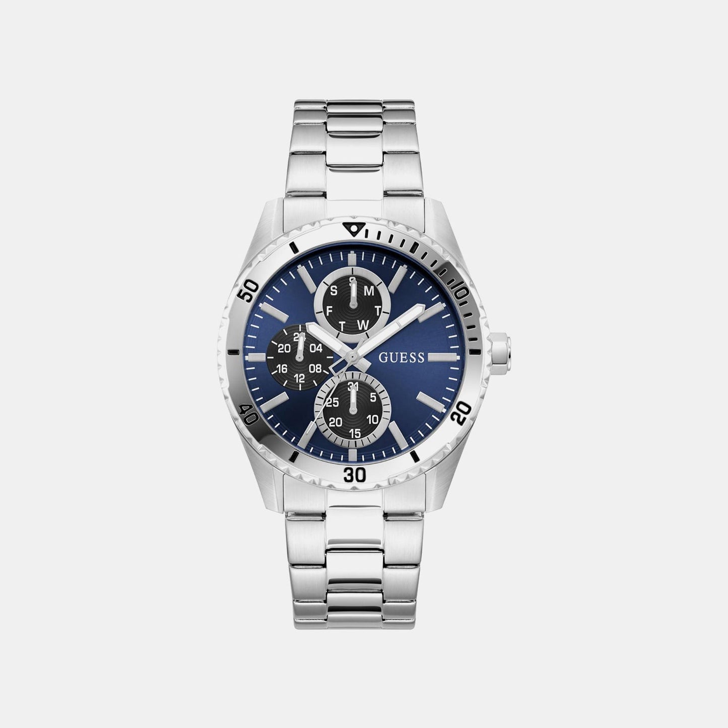 Men Quartz Blue Dial Analog Stainless Steel Watch GW1061G7