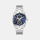 Men Quartz Blue Dial Analog Stainless Steel Watch GW1061G7