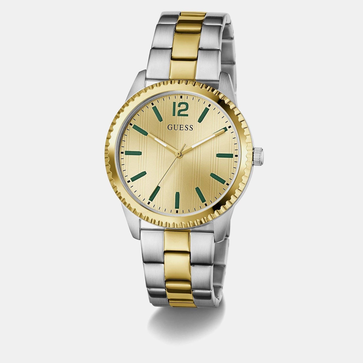Gs Chip Men Quartz Champagne Dial Analog Stainless Steel GW1062G4
