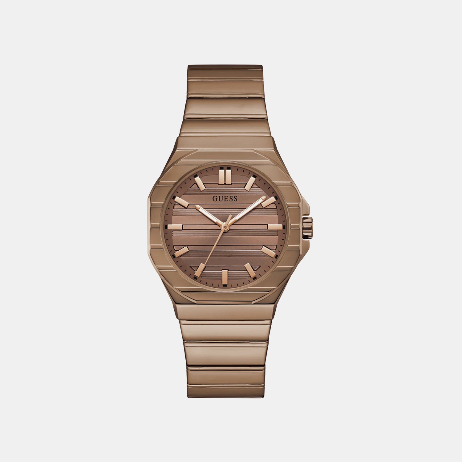 Gt Jaq Men Quartz Brown Dial Analog Stainless Steel GW1070G3 - Guess watch