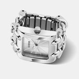 Gb Mod Heavy Metal Women Quartz Silver Dial Analog Stainless Steel GW1079L1