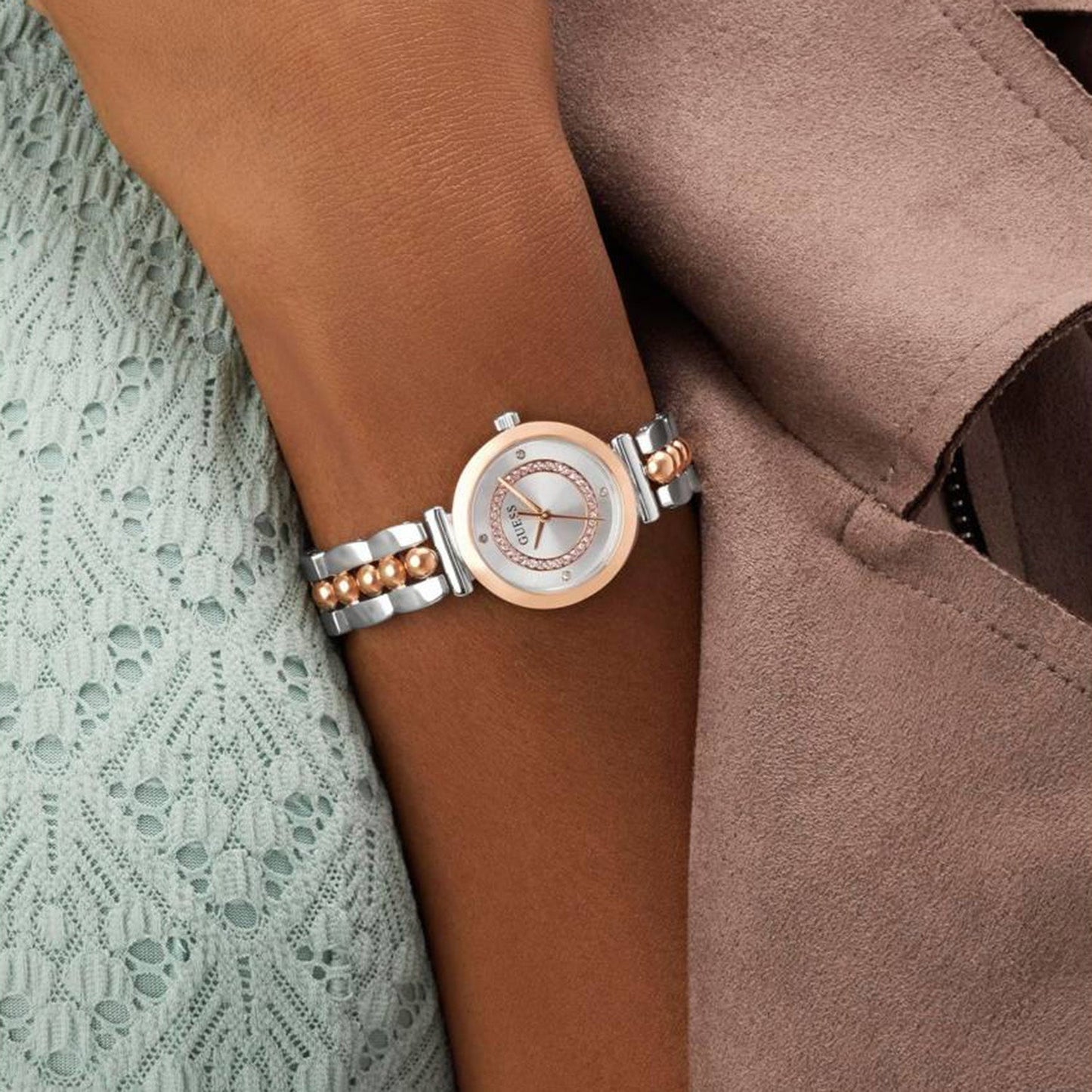 Gb Leena Women Quartz Silver Dial Analog Stainless Steel GW0994L5 - Guess watch - Image 5