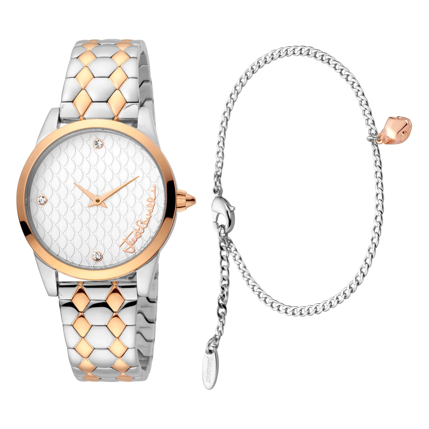 SET Steel Yellow Gold TwoTone Zircons