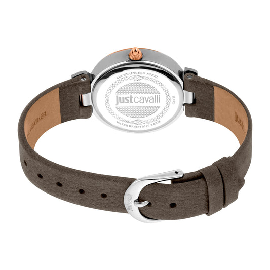Vibrazioni Leather Grey Rose Gold Leopard Glitter