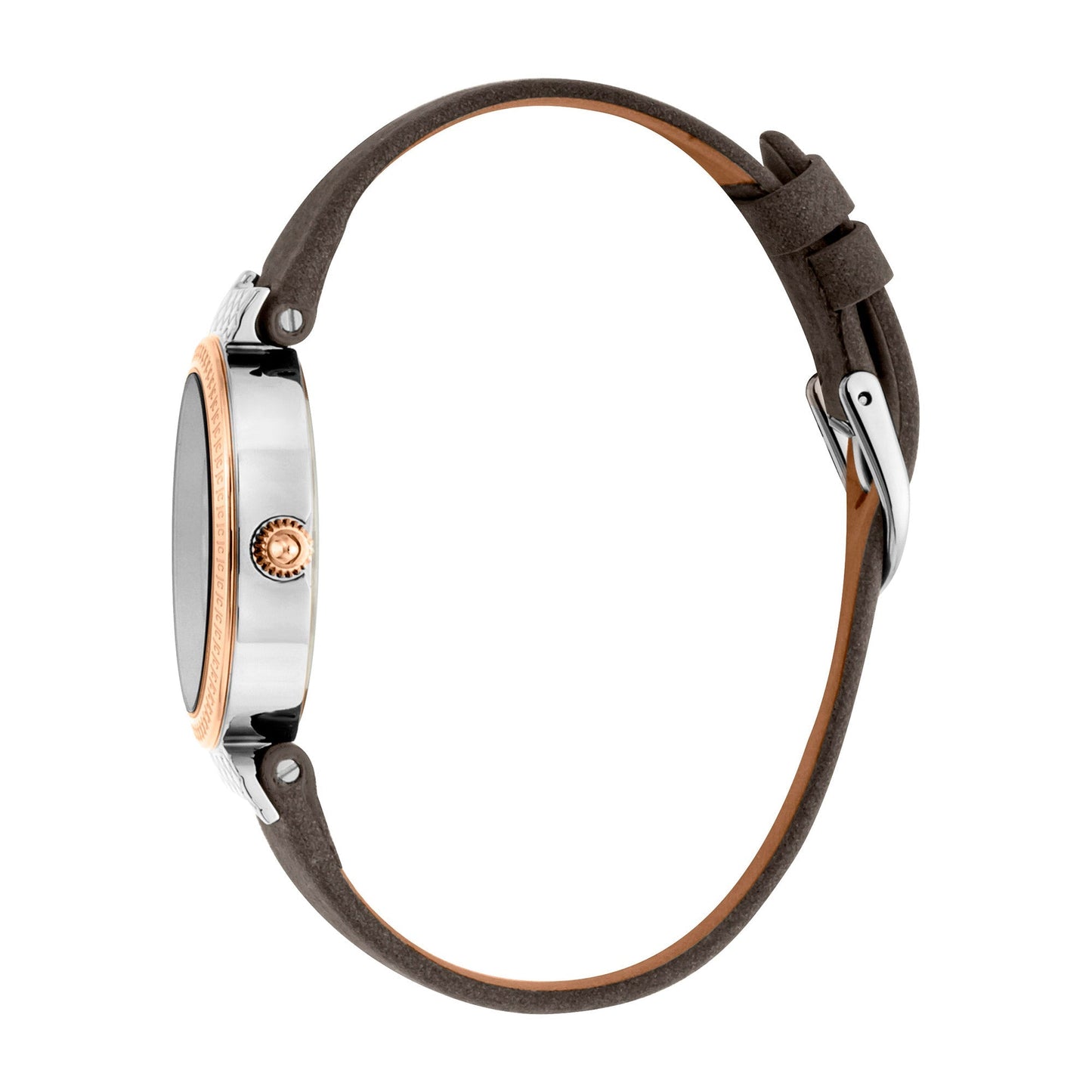 Vibrazioni Leather Grey Rose Gold Leopard Glitter