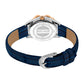 JC Giro Leather Blue Silver Serpente Zircons