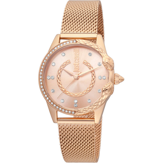 JC Giro Steel Rose Gold Serpente Zircons