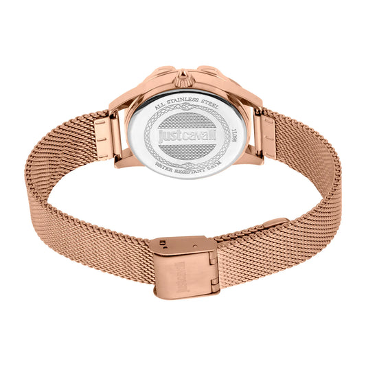 JC Giro Steel Rose Gold Black Serpente Zircons