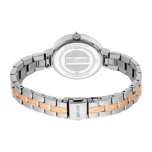 Steel Silver Rose Gold Logo Serpente