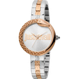 Steel Silver Rose Gold Logo Serpente