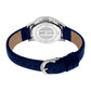Logomania SET Leather Blue Silver Zebra Zircons