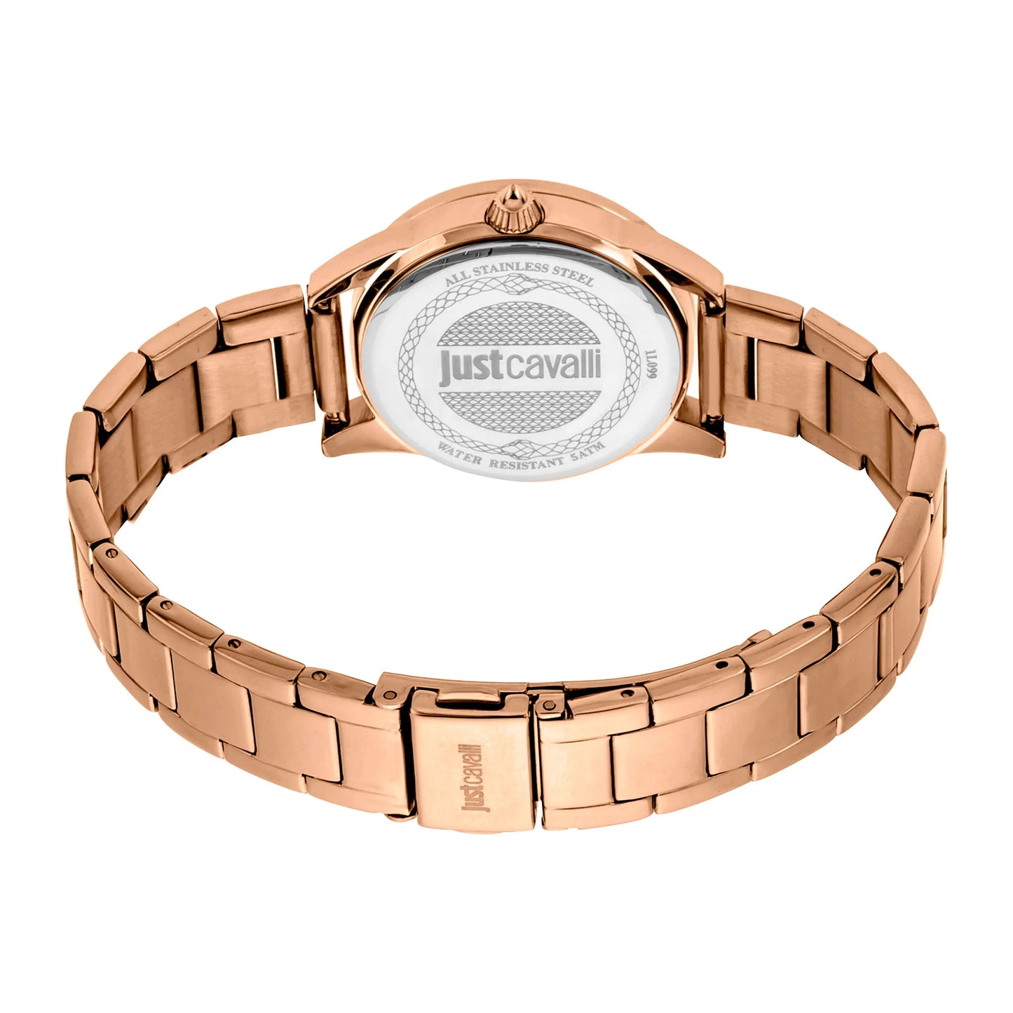 Logomania SET Steel Rose Gold Zebra Zircons