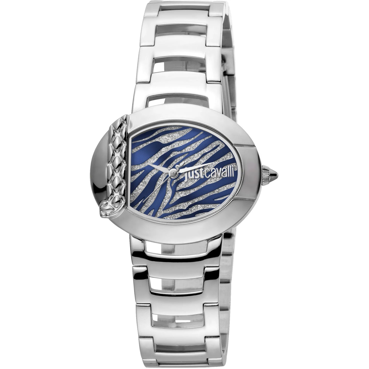 Steel Blue Zebra Glitter