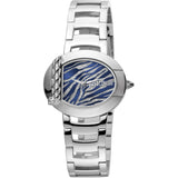Steel Blue Zebra Glitter