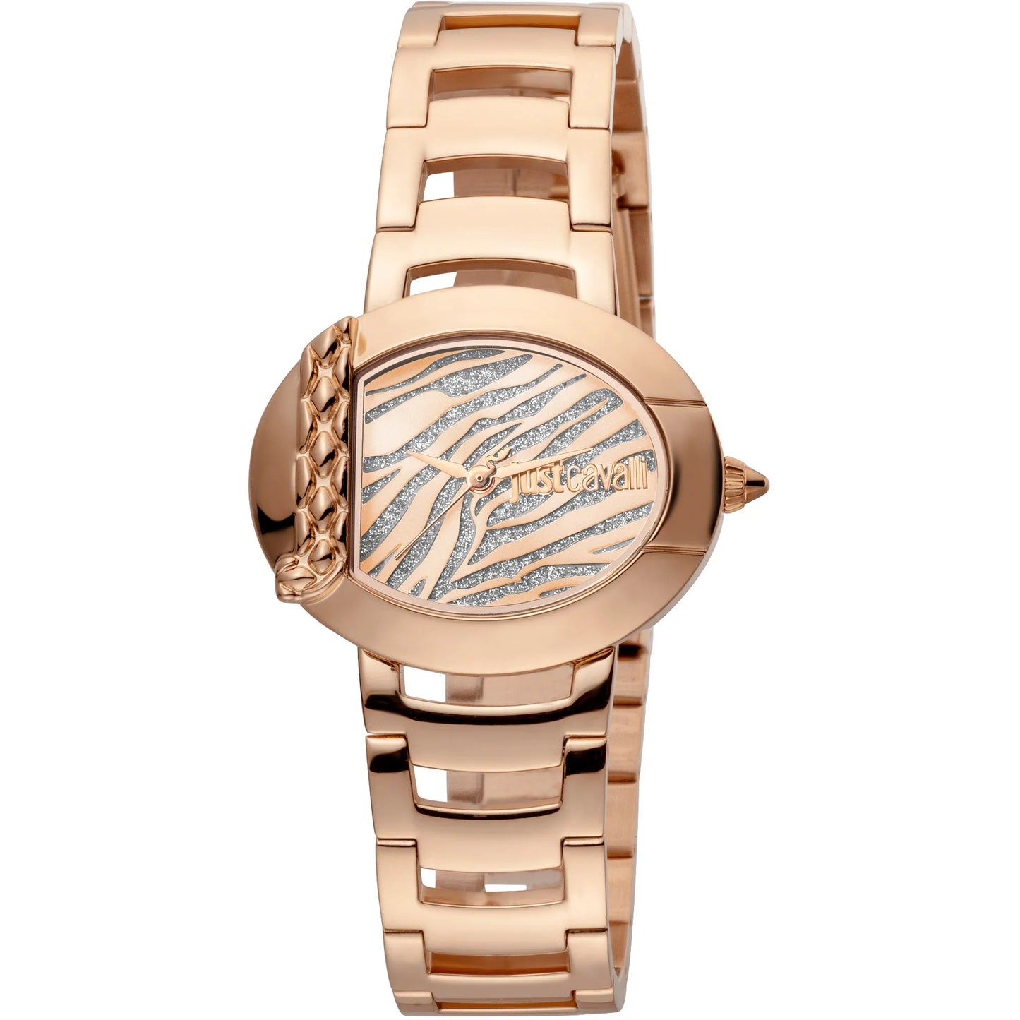 Steel Rose Gold Zebra Glitter