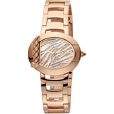 Steel Rose Gold Zebra Glitter
