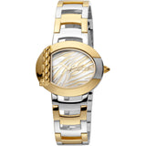 Steel Yellow Gold TwoTone Zebra Glitter