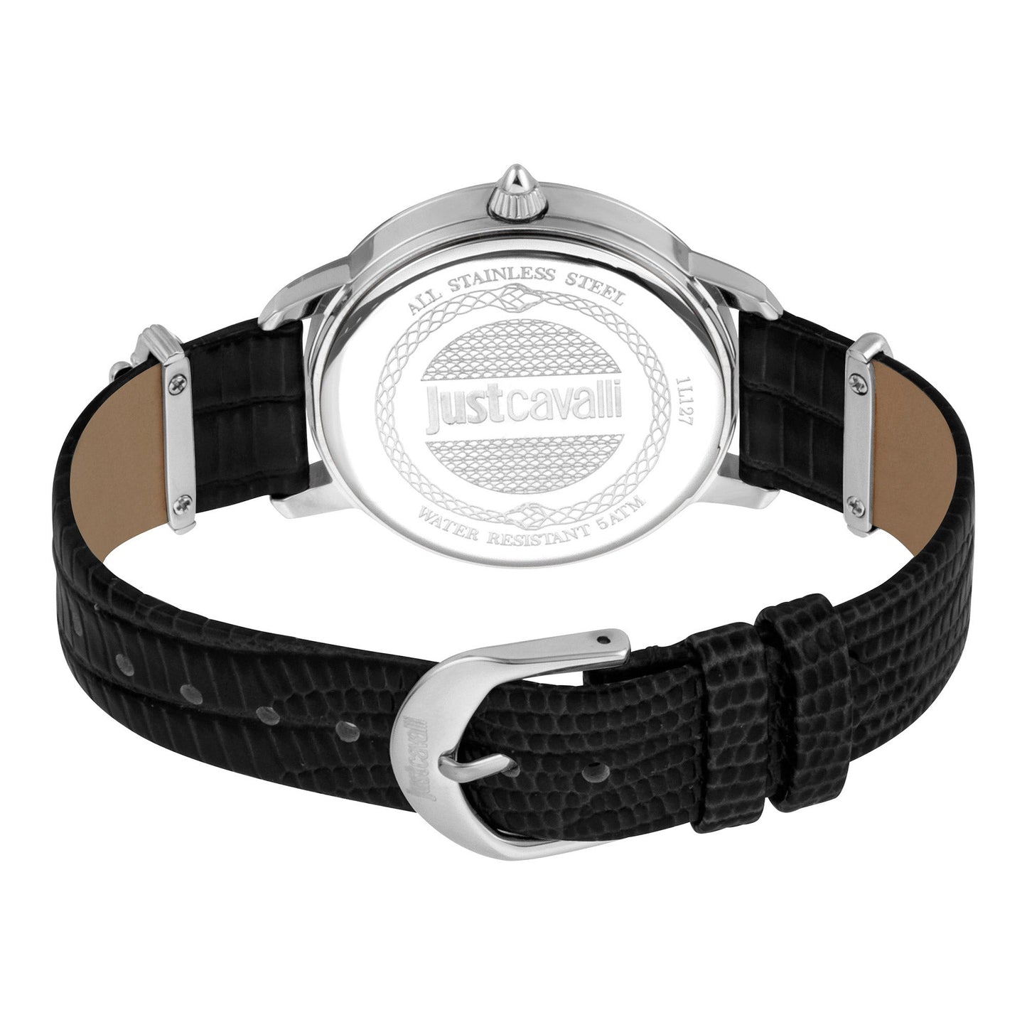 Just per me Leather Black Silver Zebra Glitter