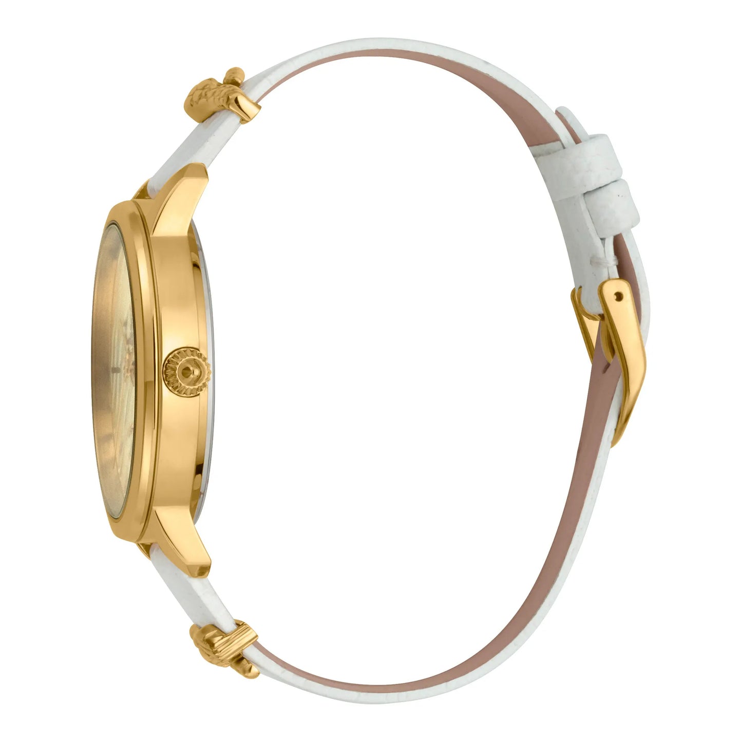 Just per me Leather White Yellow Gold Zebra Glitter