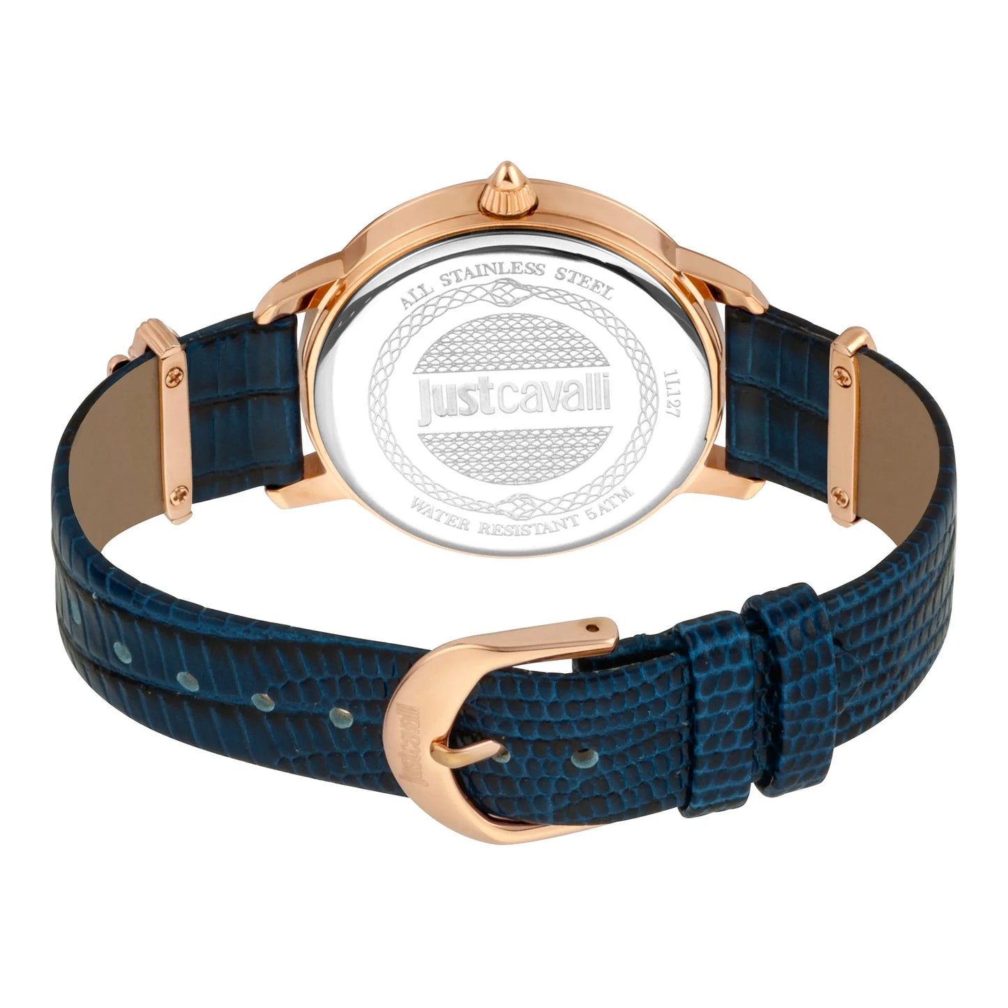 Just per me Leather Blue Rose Gold Zebra Glitter