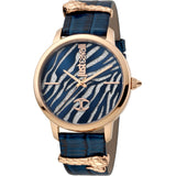 Just per me Leather Blue Rose Gold Zebra Glitter