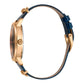 Just per me Leather Blue Rose Gold Zebra Glitter