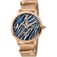 Just per me Steel Rose Gold Blue Zebra Glitter