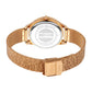 Steel Rose Gold Leopard Logo
