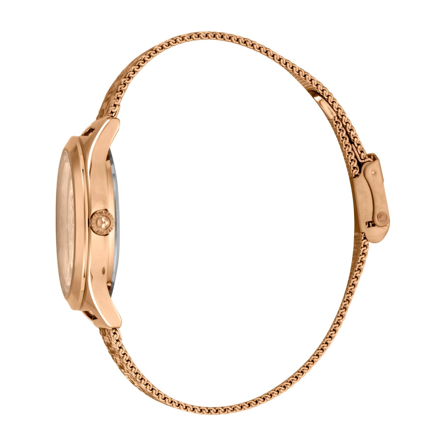 Steel Rose Gold Leopard Logo