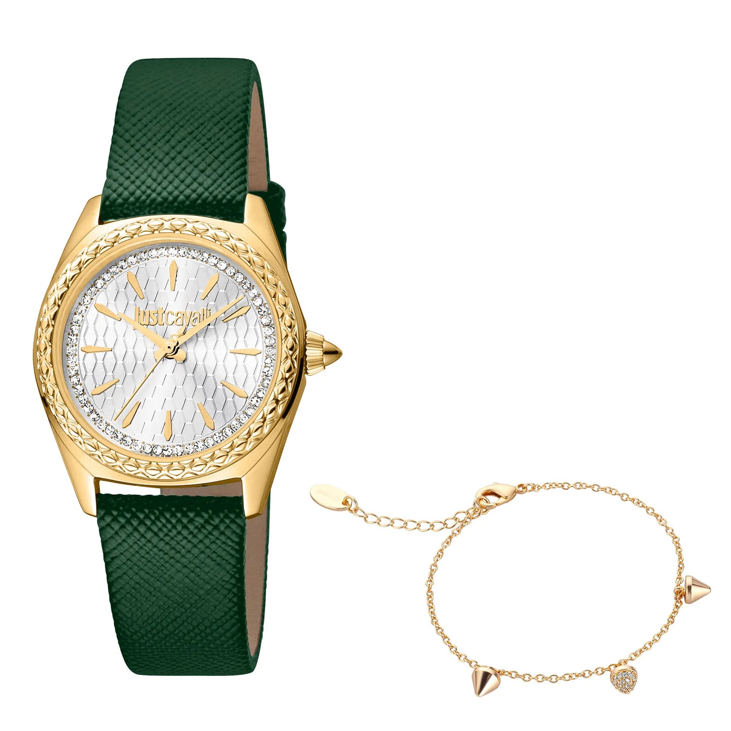 Fashion Glam Leather Green Gold