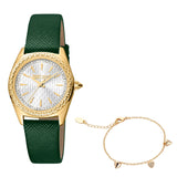 Fashion Glam Leather Green Gold