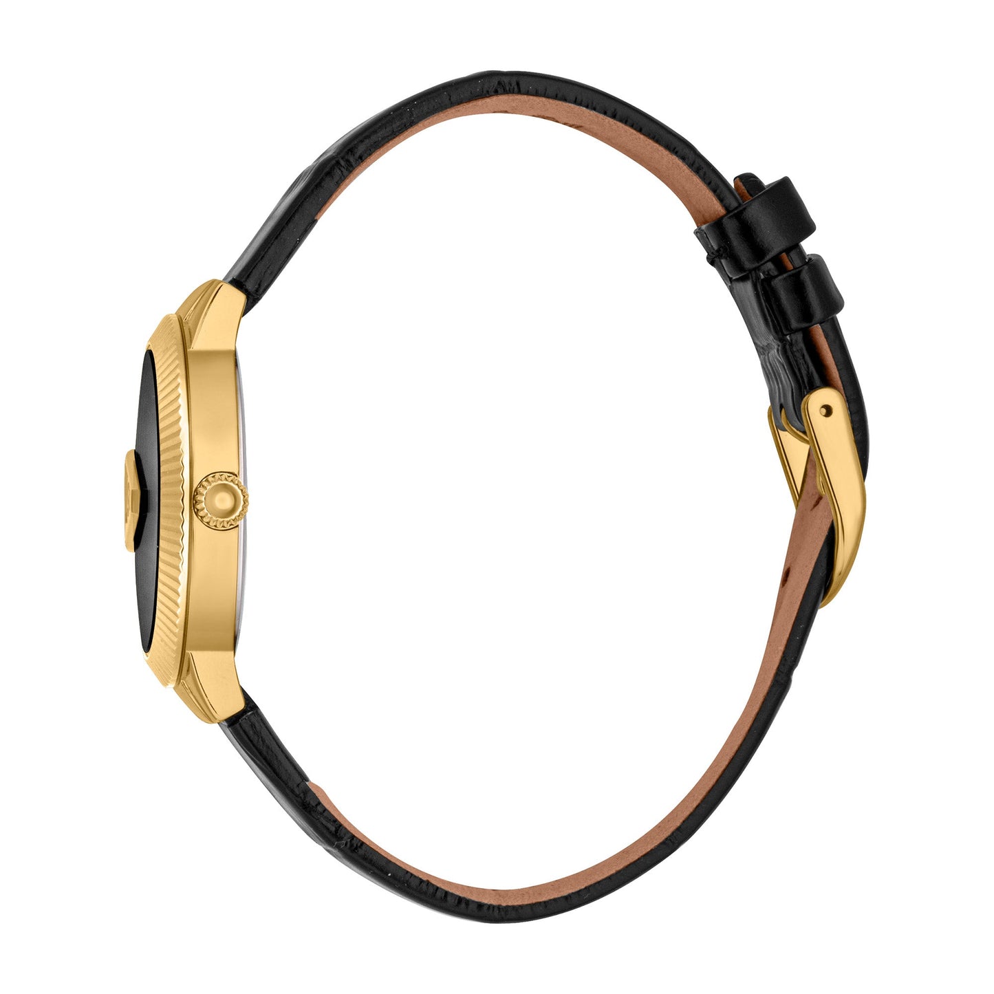 Puntale Black Leather Yellow Gold