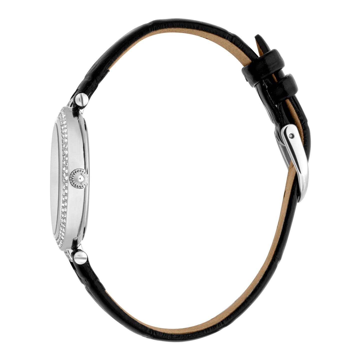Savoca Leather Black Silver