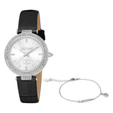 Savoca Leather Black Silver