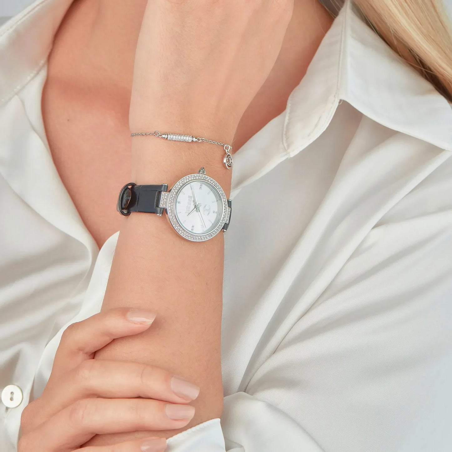 Savoca Leather Black Silver