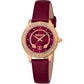 Neive Leather Red Rose Gold
