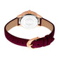 Neive Leather Red Rose Gold