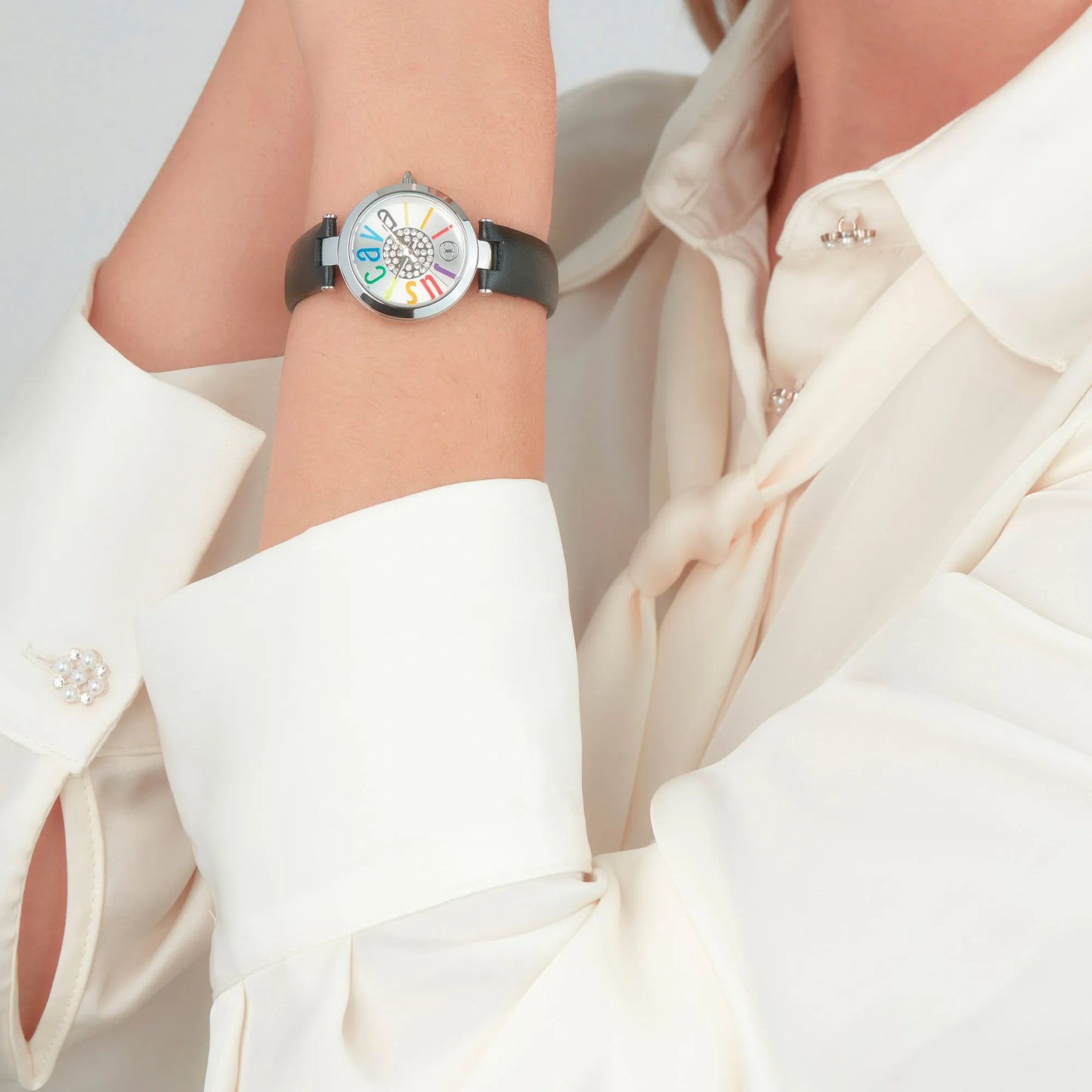 Modena Leather Black Silver Multicolor