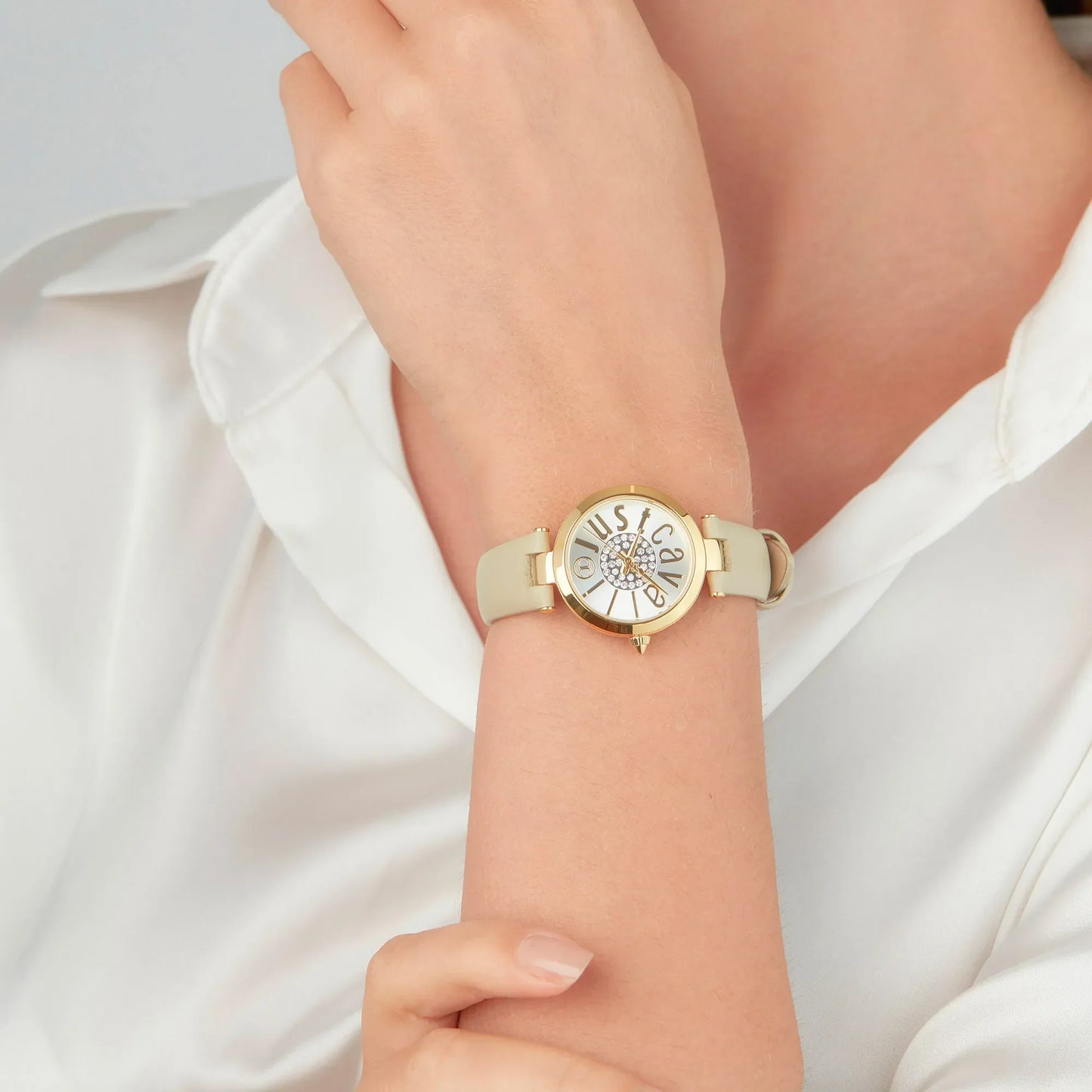 Modena Leather Beige Yellow Gold